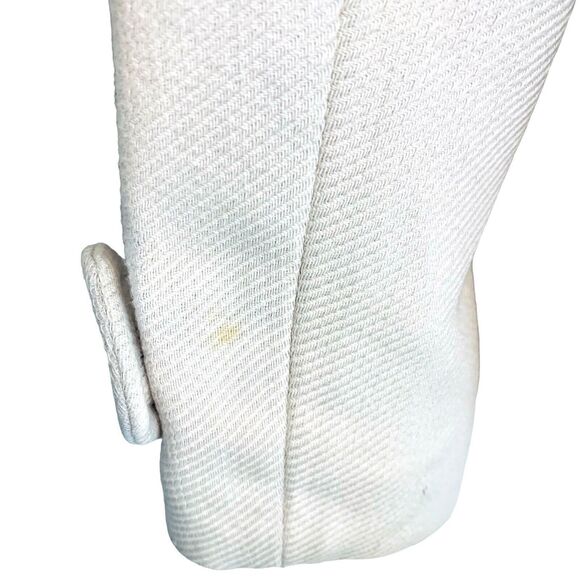 Banana Republic Women's 100% Cotton Military Cadet Jacket Size Large Ivory Cream - Picture 8 of 10